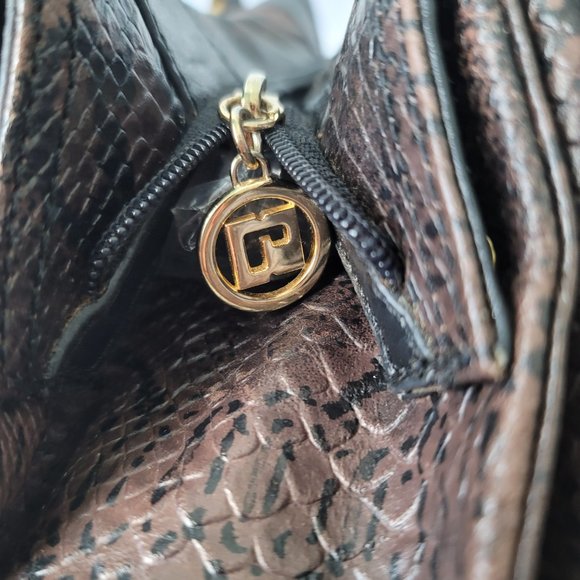 PACO RABANNE Snake Print Leather Top Handle Bag - Picture 10 of 13